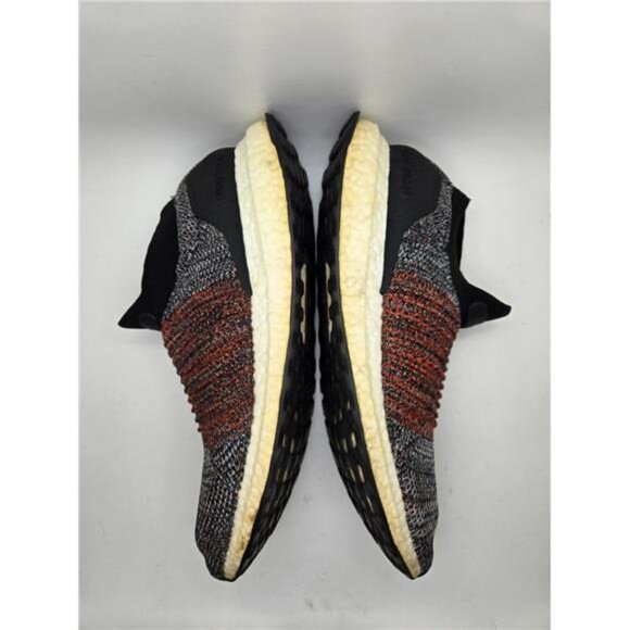 Adidas UltraBoost Laceless Shoes Mens 7.5 Grey Red Running Athletic Gym Sneakers main image 3